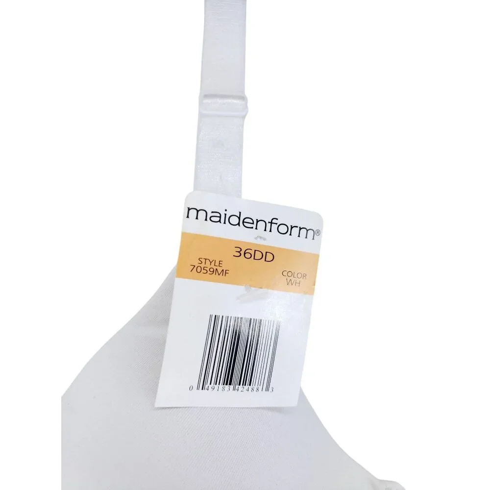 Maidenform Womens Contour One Fabulous Fit Bra 36DD White Adjustable Straps